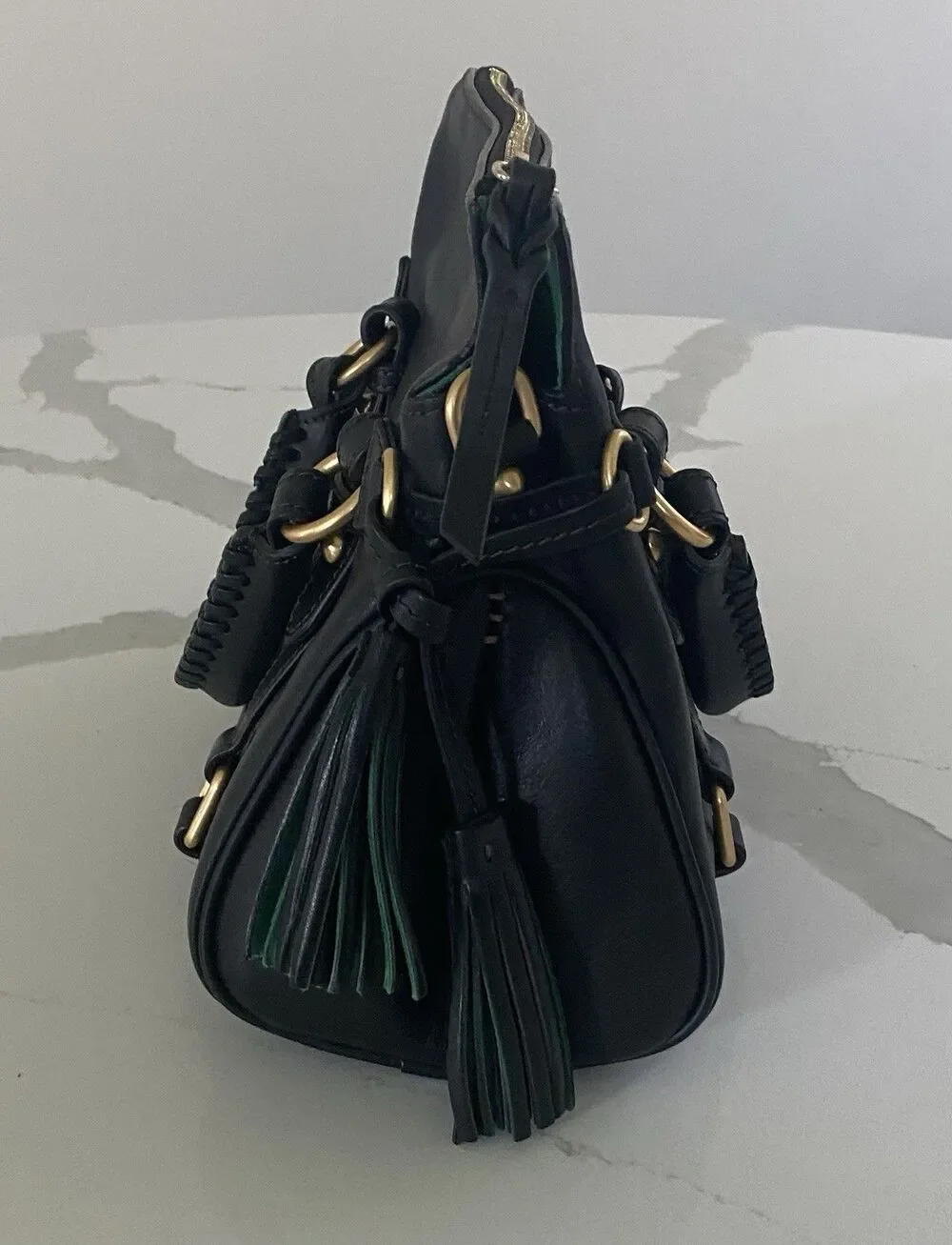 NWOT Dooney & Bourke Black Mini Florentine Satchel